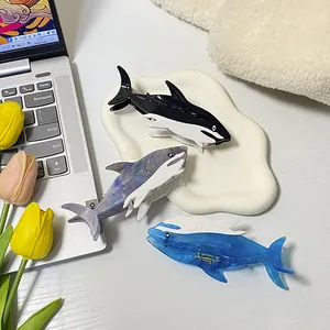 Pinza per Capelli a Forma di Squalo in Acetato Serie Oceano Grande Clip per Capelli a Balena Design Animale Unico Donna Ragazze