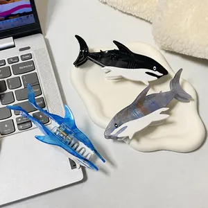 Creative shark shaped hair claws in acetate finish with ocean theme design