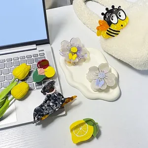 Simpatiche Molle per Capelli in Acetato a Forma di Ape Fiore Limone Ciliegia Cane Accessori per Capelli alla Moda per Donna