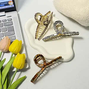 Acetate Hair Claw Clips For Women Large Non-Slip Leopard Tortoiseshell Hair Clips Shark Hair Clips Hair Accessories