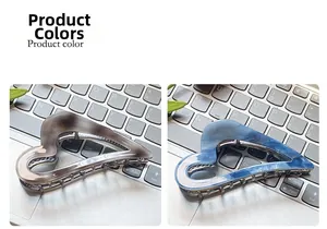 Detail view of large marble acetate hair claws in grey-brown and blue patterns