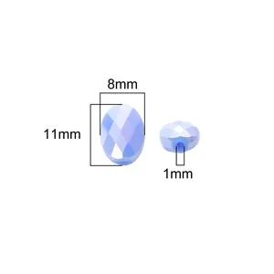 Light blue faceted oval crystal glass beads 8x11mm for DIY necklace and bracelet jewelry