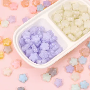 Perlmutt-Acrylperlen in Sternform, Macaron-Farben für DIY-Schmuckherstellung
