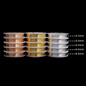 Basteldraht Set aus Kupfer in Roségold Gold Silber für Schmuckherstellung in 5 Größen