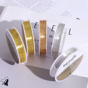 Farbbeständiger Kupferdraht Für Schmuckherstellung DIY Handwerk Perlenweben Gold Silber KC Gold Zubehör