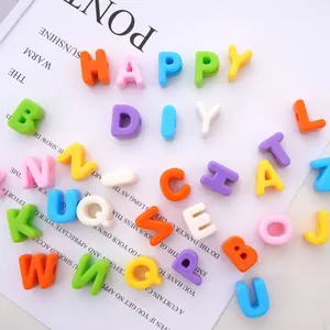 Colorful cream acrylic alphabet beads set for DIY jewelry and phone chain accessories