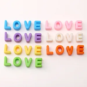 Colorful acrylic alphabet beads for DIY handmade jewelry crafting and phone accessories