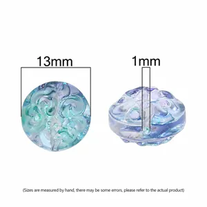 Perles en verre irisées de 13mm avec trou de 1mm pour la création de bijoux DIY
