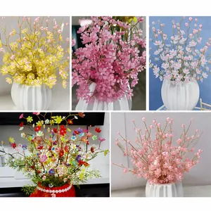 Matte Acryl-Blumenperlen in Keramikvase für DIY-Schmuck und Wohndekorationen
