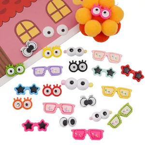 Accessoires de bricolage en résine yeux de poupée et lunettes de soleil en pixel