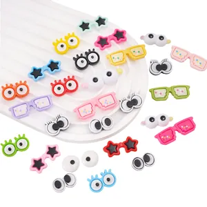 Perles en Résine Acrylique Forme Œil et Lunettes pour Bricolage DIY Création de Bijoux Décoration de Poupées Styles Assortis