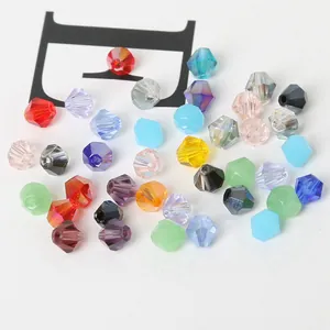 Vibrant 3mm faceted crystal glass beads in assorted colors for DIY jewelry making