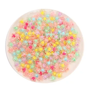 Colorful translucent acrylic star beads for DIY handmade jewelry and accessory making