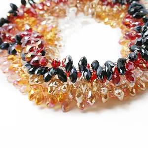 Gefacetteerde Glas Waterdruppel Kralen Voor DIY Sieraden Maken Kettingen Armbanden Haaraccessoires Gelakte Kristallen Kralen