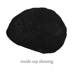 Breathable black mesh wig cap with elastic edges for comfortable hair styling