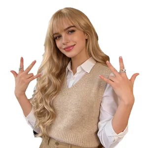 Minimalist silver star ring worn by a model in a preppy outfit, white background