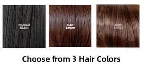 Detailed comparison of long wavy hair extensions in natural black, dark brown, and light brown