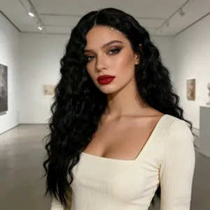Long Wavy Crimped Wig For Women High Temperature Synthetic Fiber Full Head Cover Natural Looking Heat Resistant Fashion Hair Wig