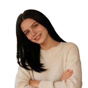 Maglione lavorato a maglia bianco crema da donna con girocollo e trama a coste verticali