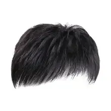 Détail d'un complément capillaire noir sans couture pour homme avec texture réaliste