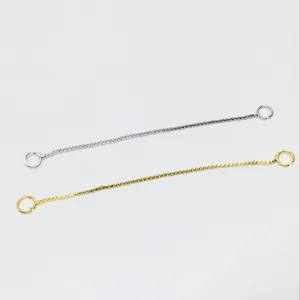 Hilos para Pendientes de Cadena de Caja de Cobre Chapado en Oro Para Fabricación de Joyas DIY Suministros Artesanales