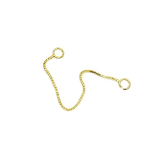 Enhebrador de pendientes de cadena box chapado en oro 14k con anillos de conexión DIY
