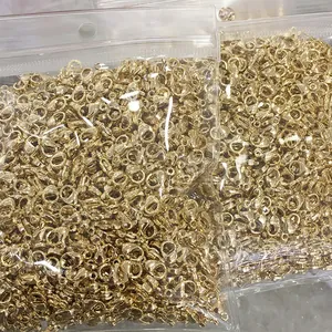 Großpackung 18k vergoldete 304 Edelstahl-Karabinerverschlüsse für die Schmuckherstellung