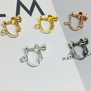 Convertitore per Orecchini a Vite Regolabile per Orecchi Senza Buco Componente per Clip per Orecchio in Rame DIY