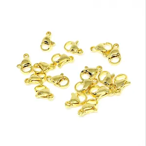 304 Edelstahl Karabinerverschluss 18K Vergoldet Federhaken Verbinder Für Armband Halskette DIY Schmuckherstellung Zubehör