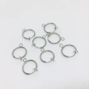 Silver 13mm spring clip-on earring converters for non-pierced DIY jewelry making