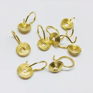 Otto convertitori per orecchini a clip dorati a spirale per creazione di gioielli DIY