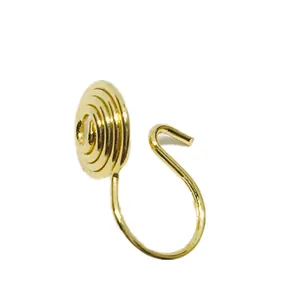 Clip per orecchi a spirale placcate oro 18k per creazione di gioielli senza buco