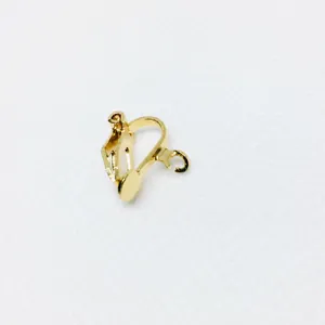 Gouden driehoekige clip-on oorbel converter met ophangring voor DIY sieraden maken