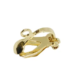 Golden triangle clip-on earring converter for DIY jewelry making with hanging loop