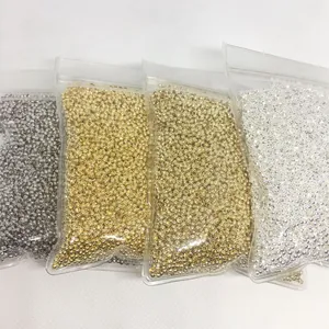 14k gold filled spacer beads in four metallic colors for DIY jewelry making