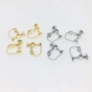 Convertitori per orecchini a clip regolabili in oro e argento per la creazione di gioielli DIY