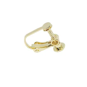 Convertitore per orecchini a clip dorato regolabile con vite per lobi senza fori reali