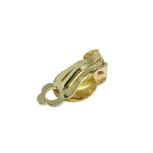 Convertidores de pendientes de clip DIY dorados con forma de flor para orejas sin perforar