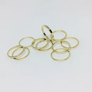 DIY Jewelry Making Accessories Copper Geometric Round Circle Rings For Earrings Necklace Findings Gold Silver Plated Charms