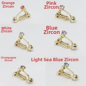 Convertidores de pendientes de clip ajustables con piedras de circonita brillantes