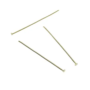 Chiodini a testa piatta riempiti in oro 14k per creazione gioielli fai da te e orecchini
