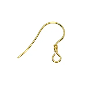 Classic 18k gold plated S925 sterling silver ear hooks for DIY jewelry making