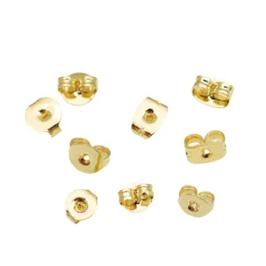 Set de 9 cierres de mariposa en oro de 14k para pendientes y creación de joyería DIY