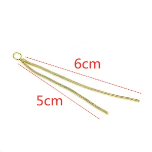 Accessorio orecchino catena serpente placcato oro 14K con lunghezze di 5cm e 6cm per fai da te