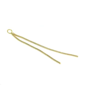 Connettori per orecchini a catena a serpente dorati con piccoli anelli per gioielli DIY