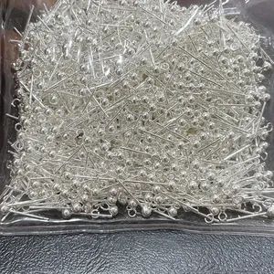 Clous d'oreilles argentés avec anneau pour la fabrication de bijoux artisanaux