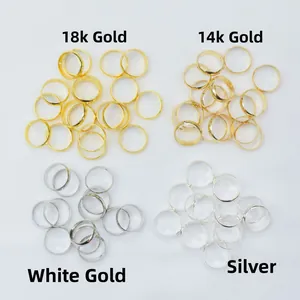 Accessoires de perles en or 18 carats, or 14 carats, or blanc et argent pour bijoux