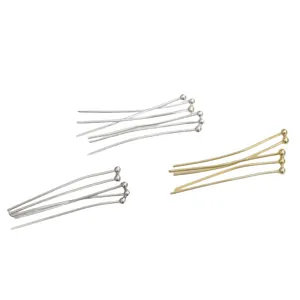 Clous à tête sphérique en or 14K et argent pour la création de bijoux DIY et boucles