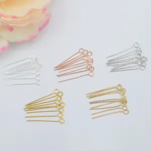 Gold Filled Copper Eye Pins For DIY Jewelry Making Handmade Bracelet Necklace Earrings Accessories Findings Eye-Pins