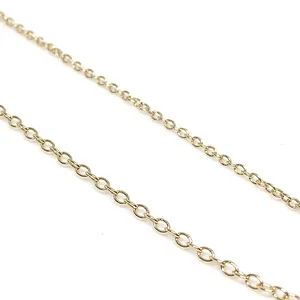 14K gold filled cable chain for DIY jewelry making with fine polished metal links